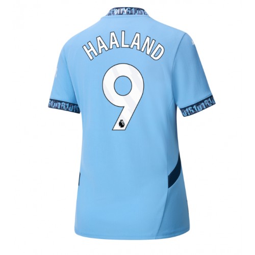 Dres Manchester City Erling Haaland #9 Domaci za Žensko 2024-25 Kratak Rukav